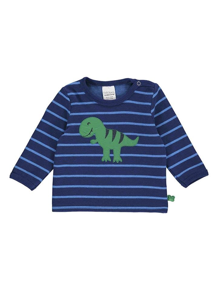 Freds World by GREEN COTTON Koszulka "Dinosaur" w kolorze granatowym