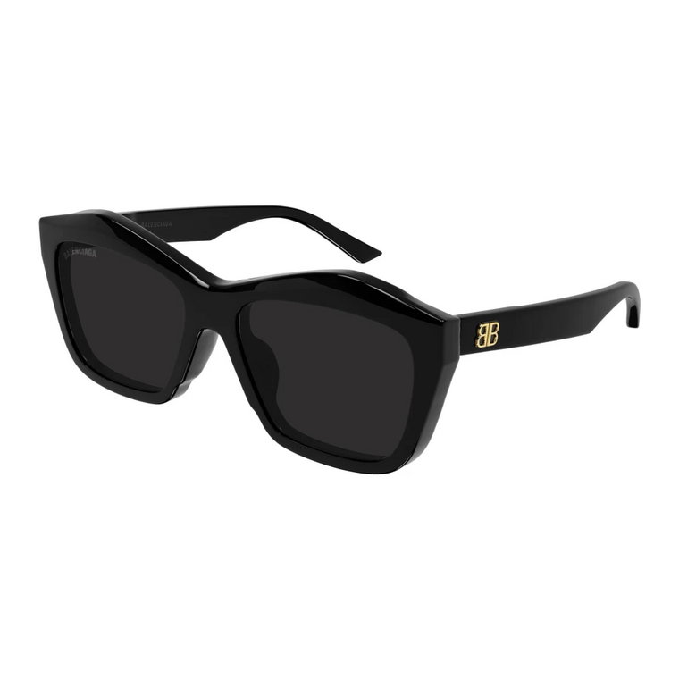 Bb0216S 001 Czarne Szare Okulary przeciwsłoneczne Balenciaga