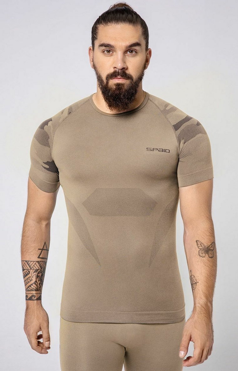 SPAIO K/R TACTICAL koszulka męska, Kolor piaskowy, Rozmiar L, Spaio
