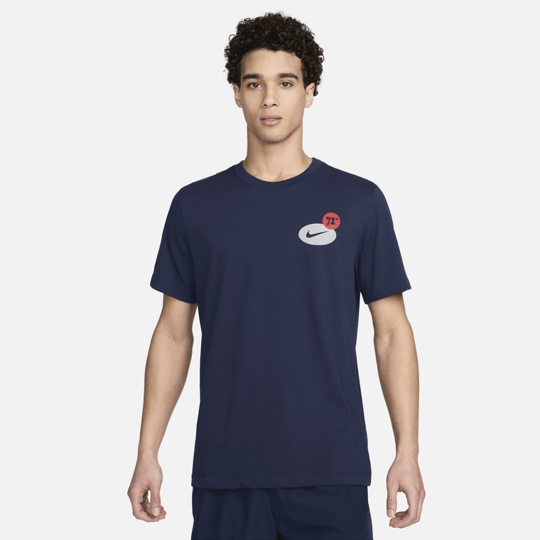 Męski T-shirt do fitnessu Nike Dri-FIT - Niebieski