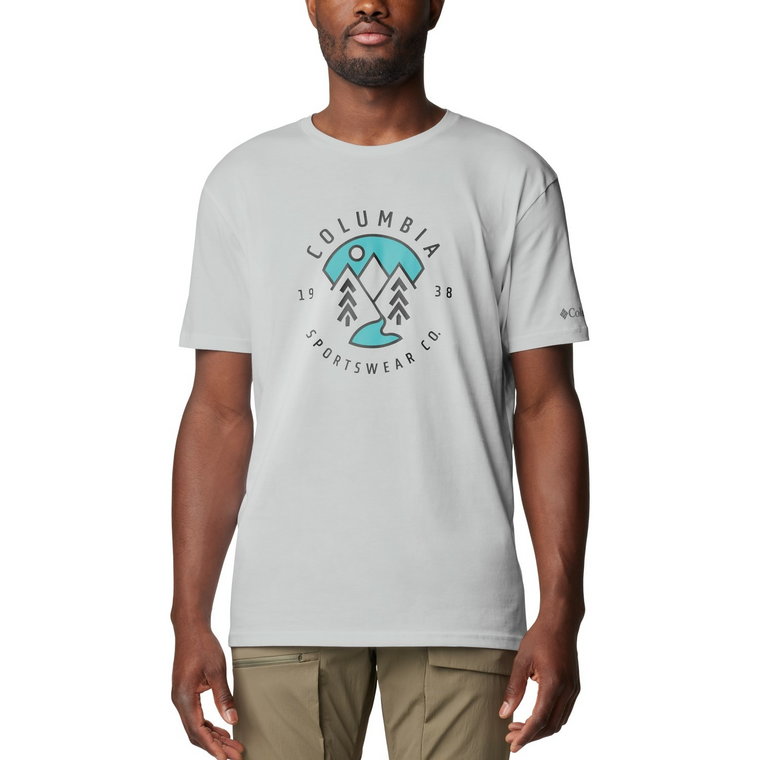 Męska koszulka Columbia Rapid Ridge Graphic Tee columbia grey heather - XL