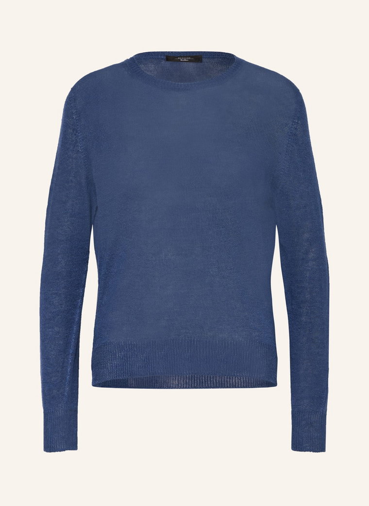 Weekend Max Mara Sweter Z Lnu Atzeco blau