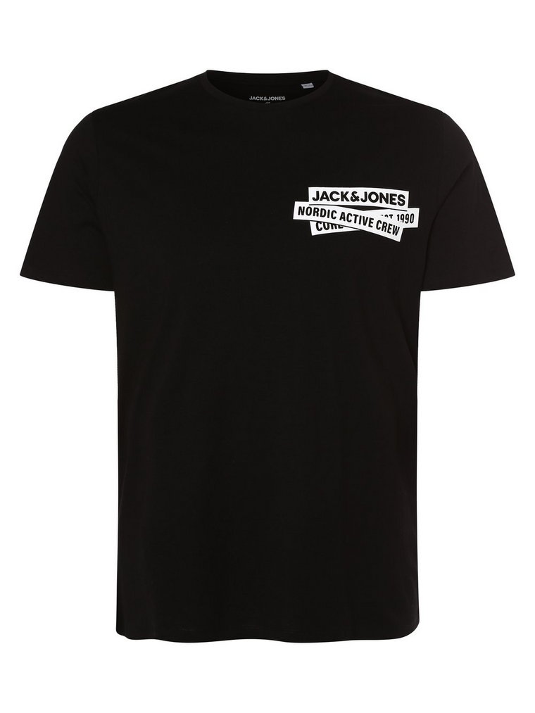 Jack & Jones - T-shirt męski  JCOSpirit  duże rozmiary, czarny