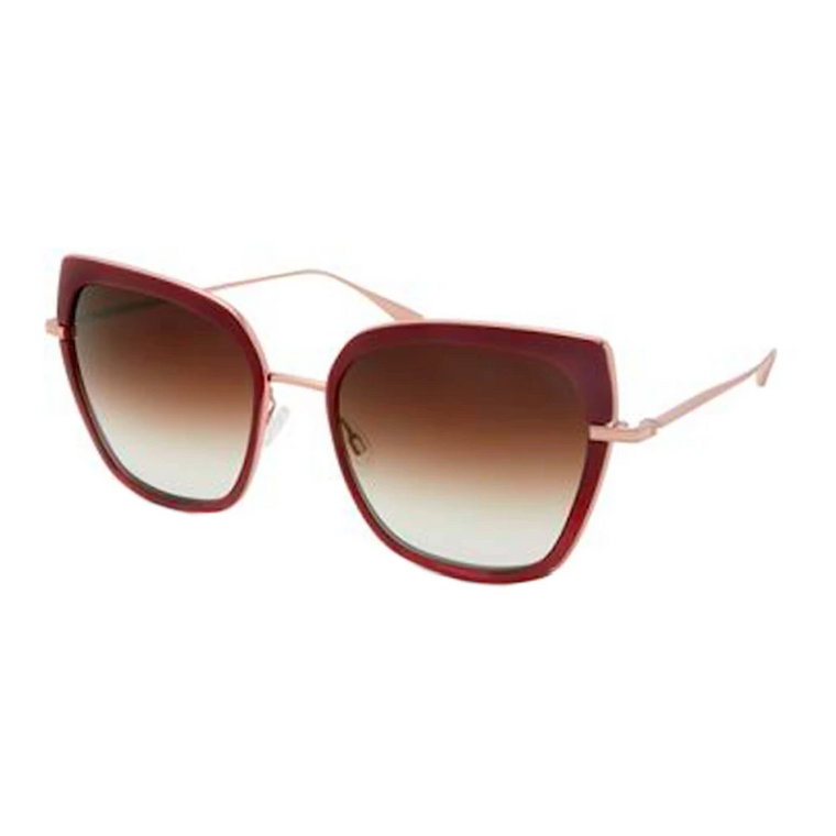 Czerwono-brązowe okulary przeciwsłoneczne Barton Perreira