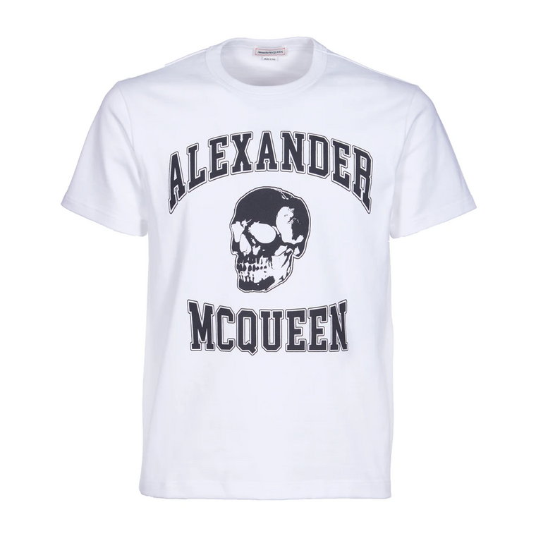 Metaliczne Pinafore T-shirty i Pola Alexander McQueen