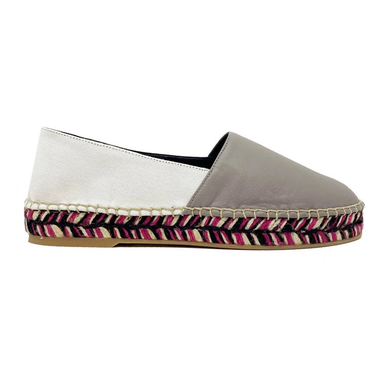 Beżowe Espadryle Skórzane Ss22 Off White