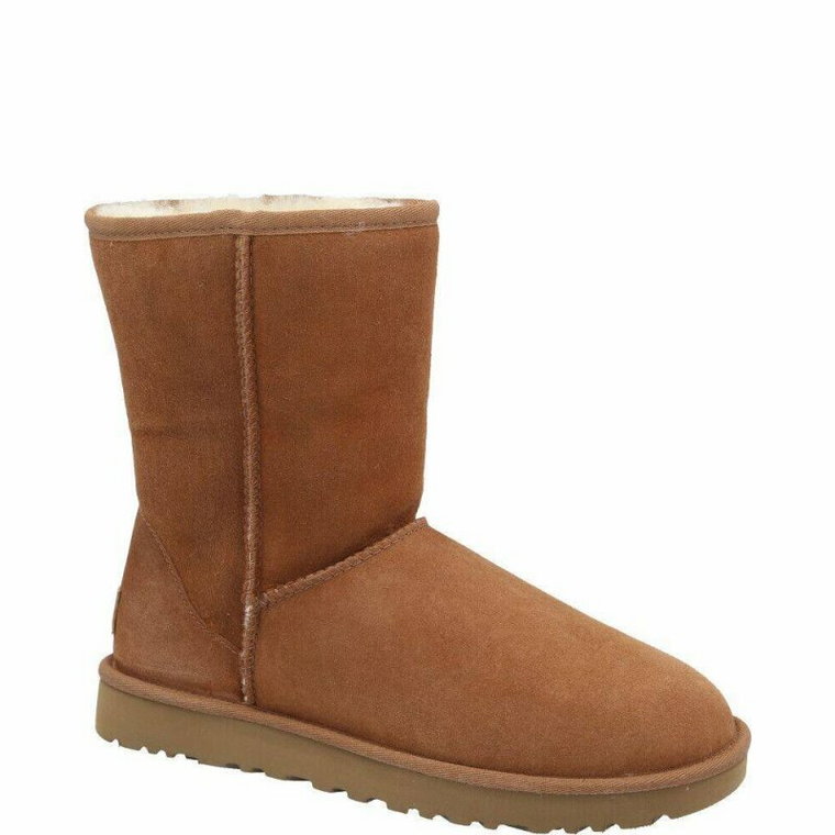 UGG Skórzane śniegowce W Classic Short II