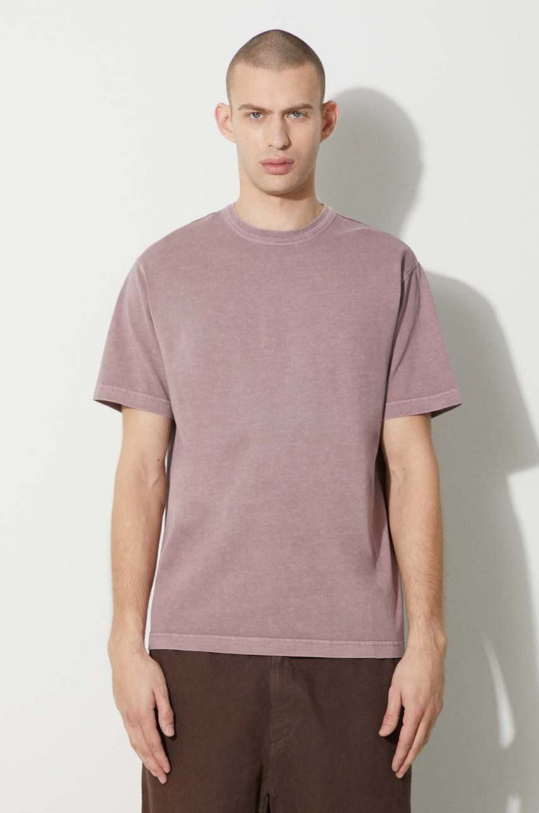 Carhartt WIP t-shirt bawełniany S/S Taos T-Shirt męski kolor różowy gładki I032847.1XFGD