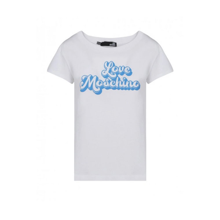 Biała Koszulka, Naturalna i Lekka Love Moschino