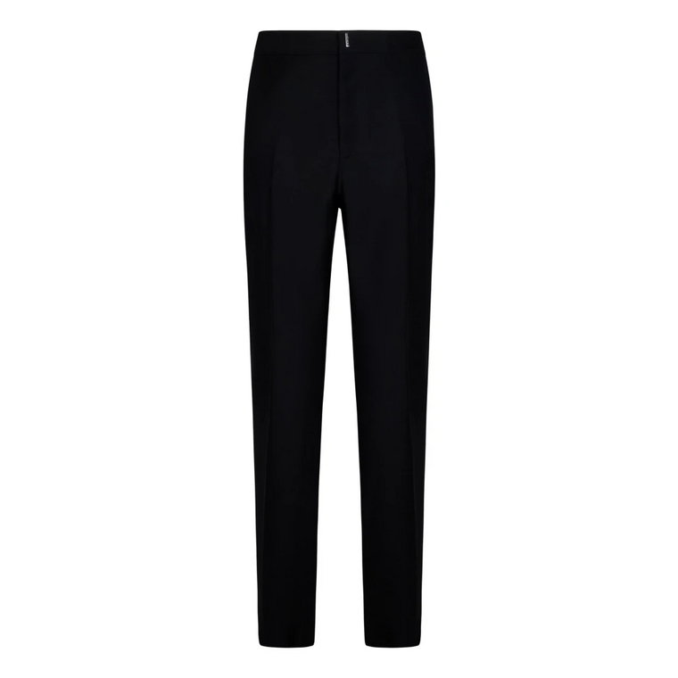 Czarne Spodnie Slim-Fit z Grawerowanym Metalowym Prętem Givenchy