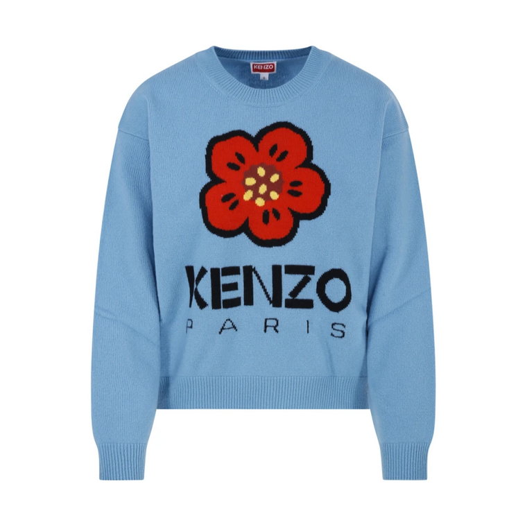 Cyan Boke Kwiatowy Sweter Kenzo