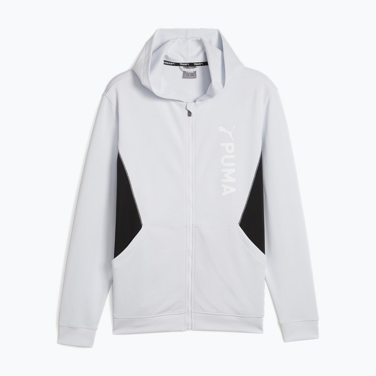 Bluza męska PUMA Fit Double Knit FZ Hoodie silver mist