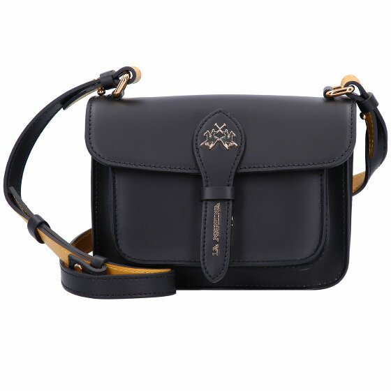 La Martina Clarita Mini Bag Torba na ramię skórzana 17 cm black