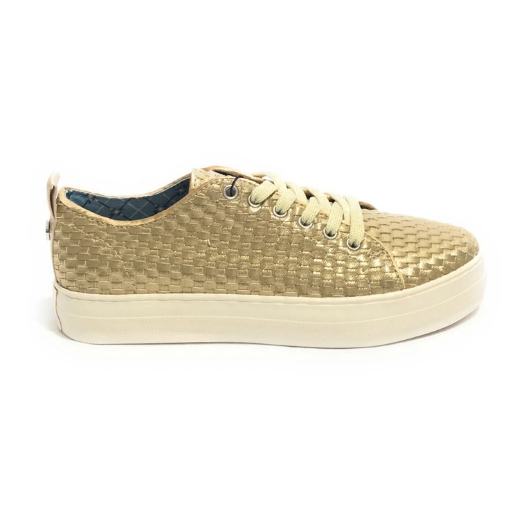 Złote Woven Queen Sneaker - Kolekcja Wiosna Lato U.s. Polo Assn.