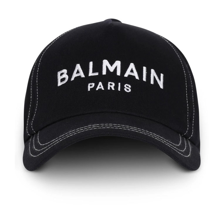 Wyhaftowana czapka Paryska Balmain