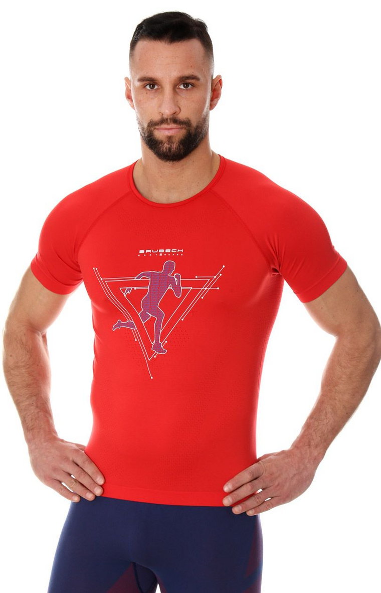 SS13280 koszulka męska Running Air Pro, Kolor czerwony, Rozmiar S, Brubeck
