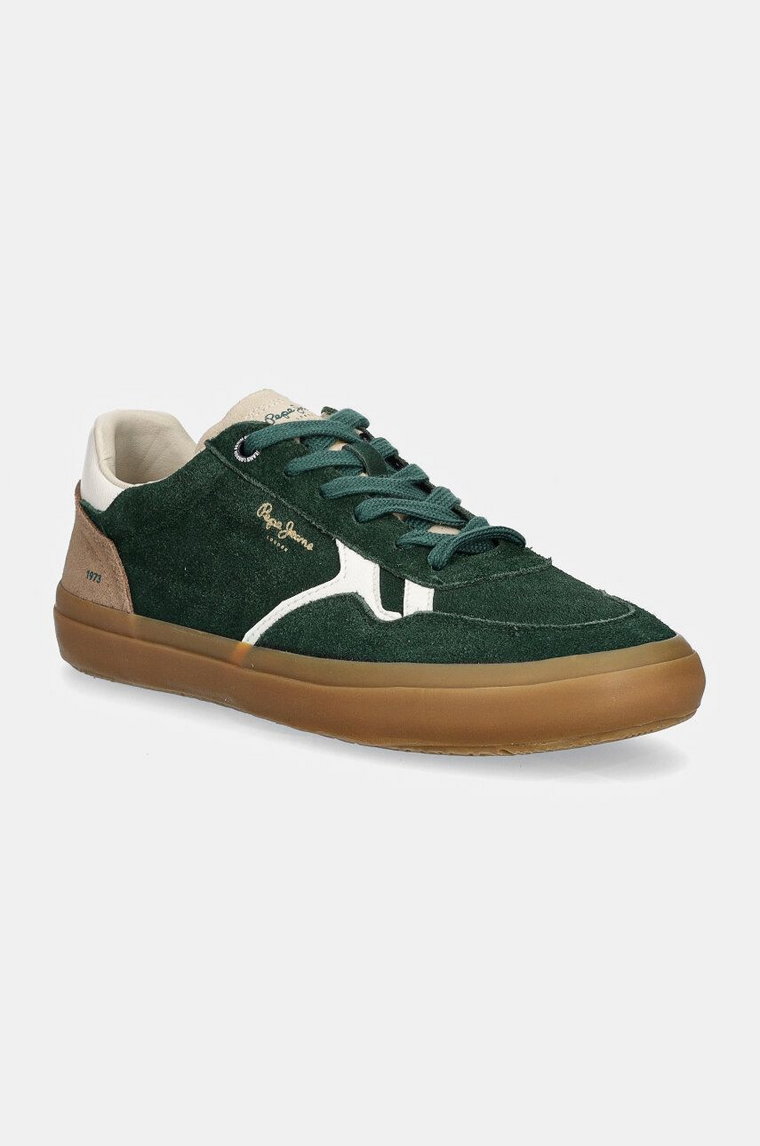 Pepe Jeans sneakersy zamszowe PMS31058 kolor zielony TRAVIS FREE M