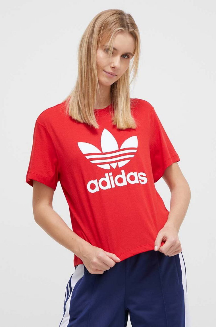 adidas Originals t-shirt damski kolor czerwony IM6930