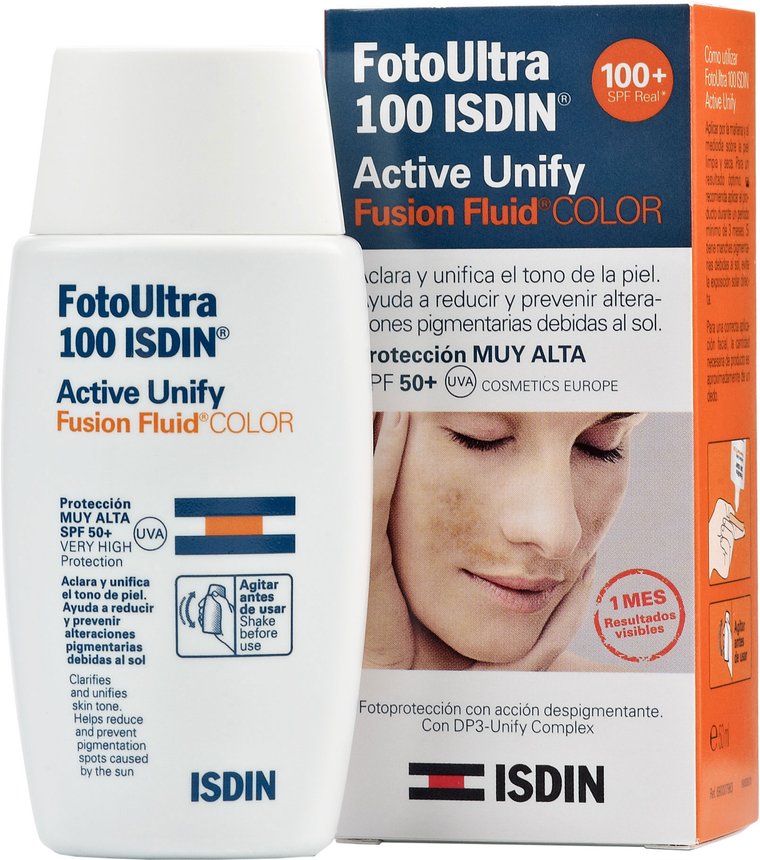 Fluid Isdin FotoUltra 100 Active Unify / Fusion Color SPF 50+ 50 ml (8470001674227). Podkłady do twarzy