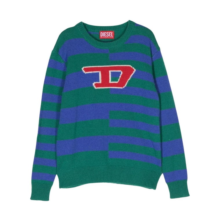 Sweter Dla Chłopców w Nierówną Prążkowaną Wzór Diesel