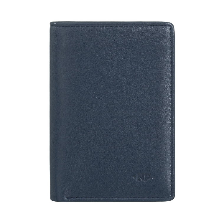 Nuvola Pelle Mały skórzany portfel męski, kompaktowy, minimalistyczny portfel na karty, z tylną kieszenią na zamek błyskawiczny, kieszenią na gotówkę, portfele
