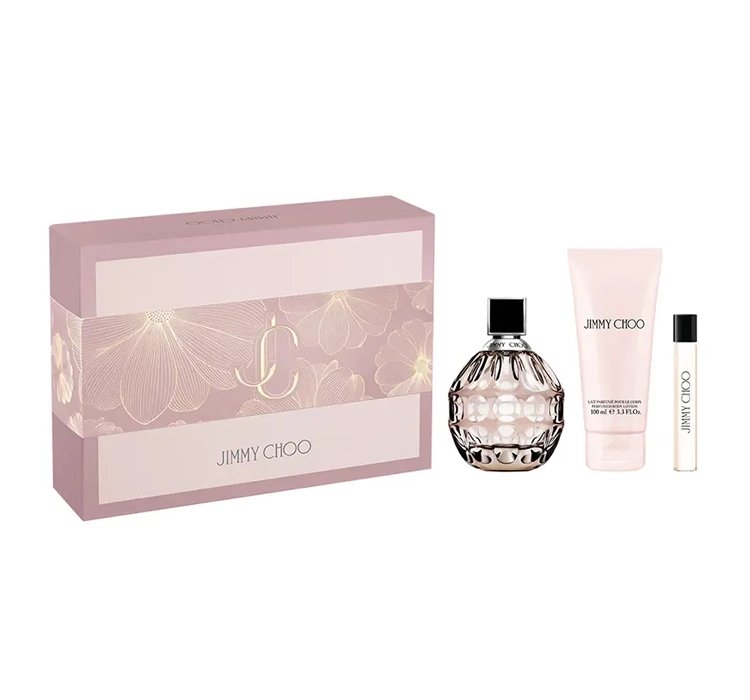 JIMMY CHOO ZESTAW WODA PERFUMOWANA 100ML + 7,5ML + BALSAM 100ML