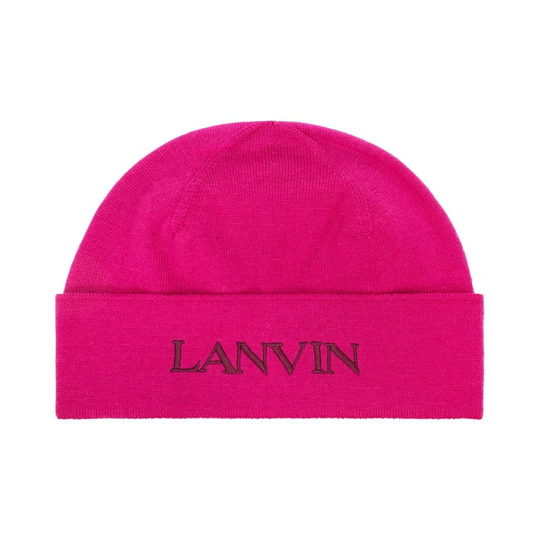 Luksusowa Wełniana Czapka z Logo Lanvin