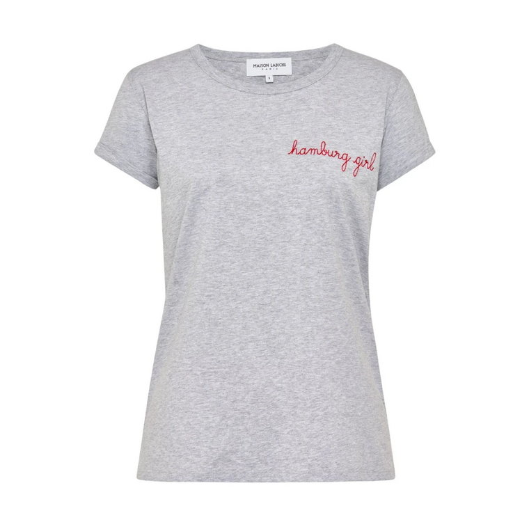 Szara koszulka Hamburg Girl Maison Labiche