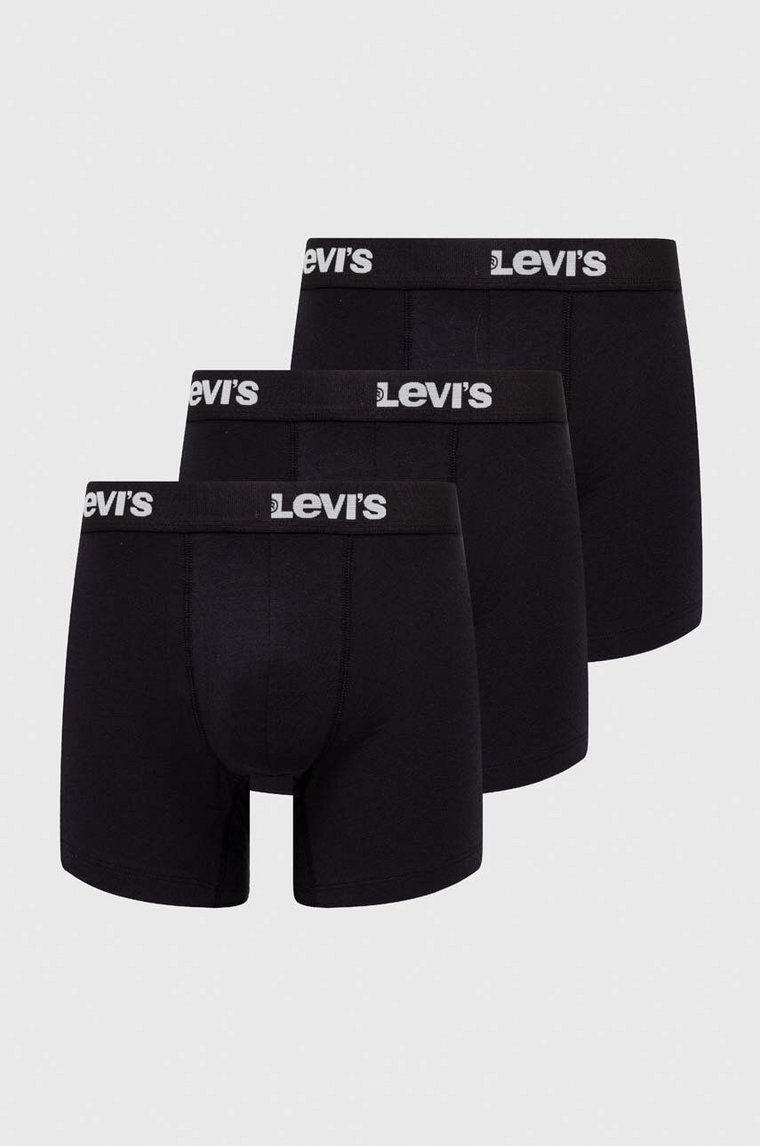 Levi's bokserki 3-pack męskie kolor czarny