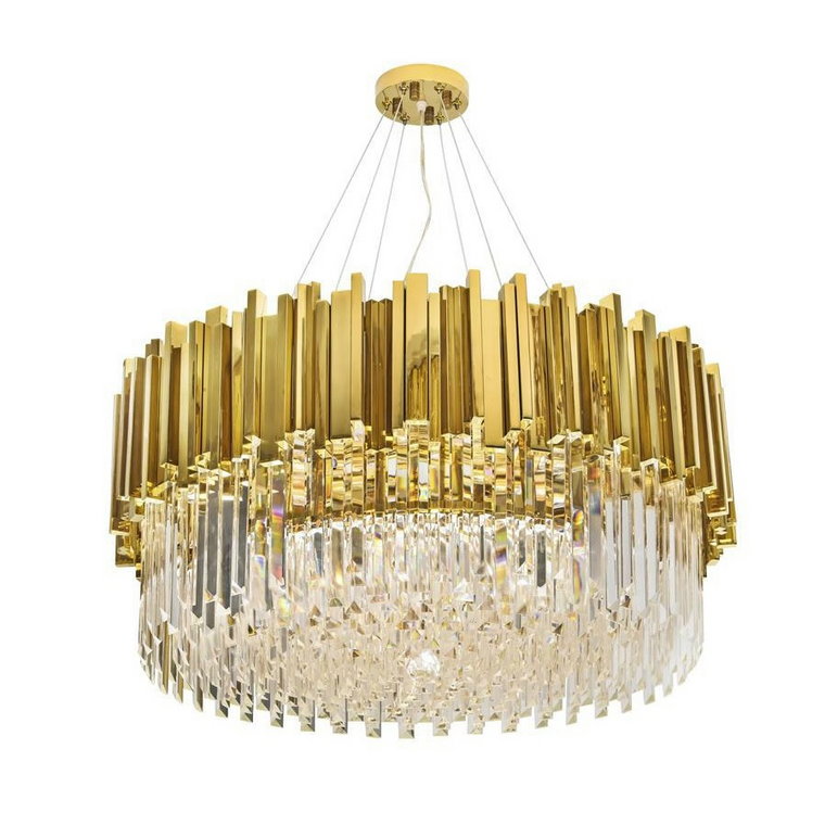 Lampa wisząca IMPERIAL GOLD 80 - LED, stal, kryształ kod: DW-D5688M.GOLD