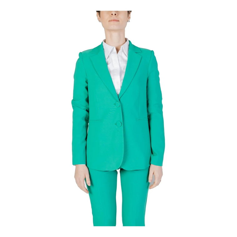 Zielony V-Neck Blazer Sandro Ferrone