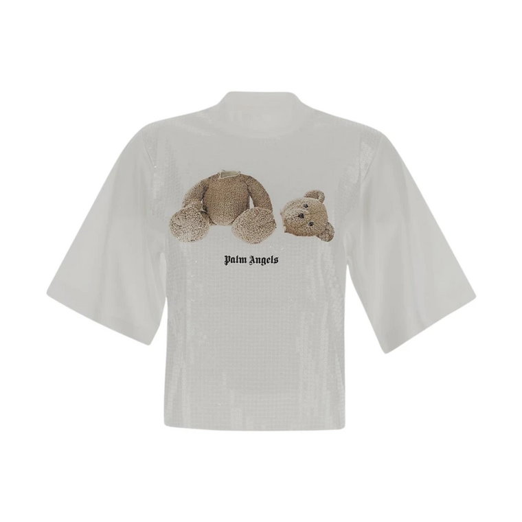 Bear T-Shirt, Modny Styl dla Kobiet Palm Angels