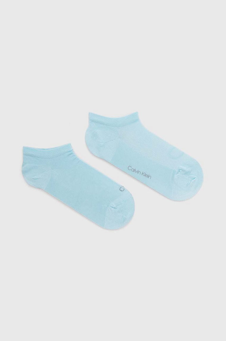 Calvin Klein skarpetki 2-pack damskie kolor niebieski