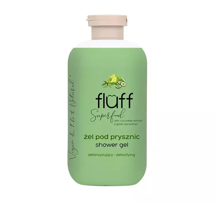 FLUFF SUPERFOOD DETOKSYKUJĄCY ŻEL POD PRYSZNIC OGÓREK I ZIELONA HERBATA 500ML