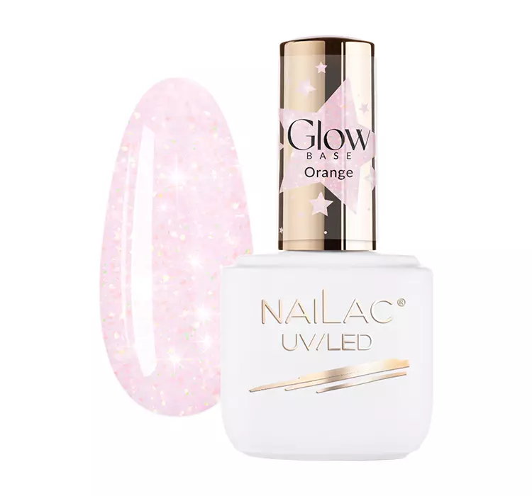 NAILAC GLOW BASE BAZA KAUCZUKOWA ORANGE 7ML