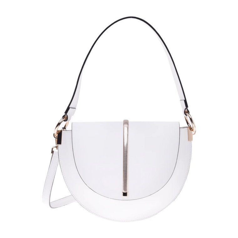 Shoulder bag in white calfskin Baldinini