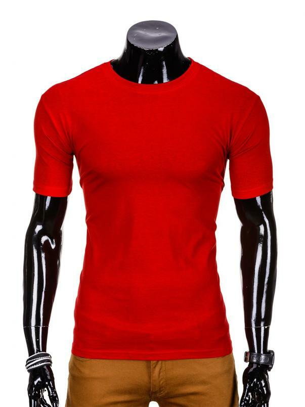 T-shirt męski basic S970 - czerwony
