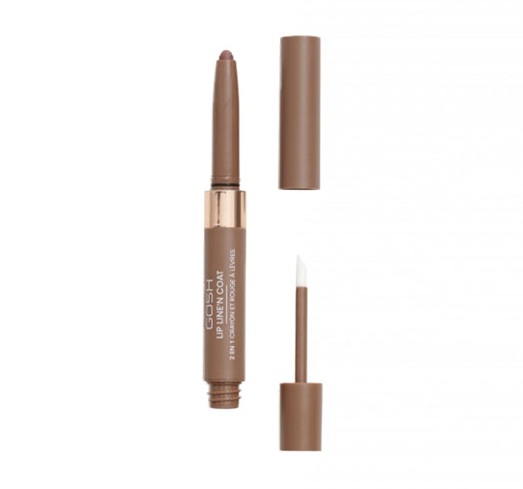 Gosh Lip Linen Coat konturówka do ust + matowy top 004 Caramel Toffee 2ml