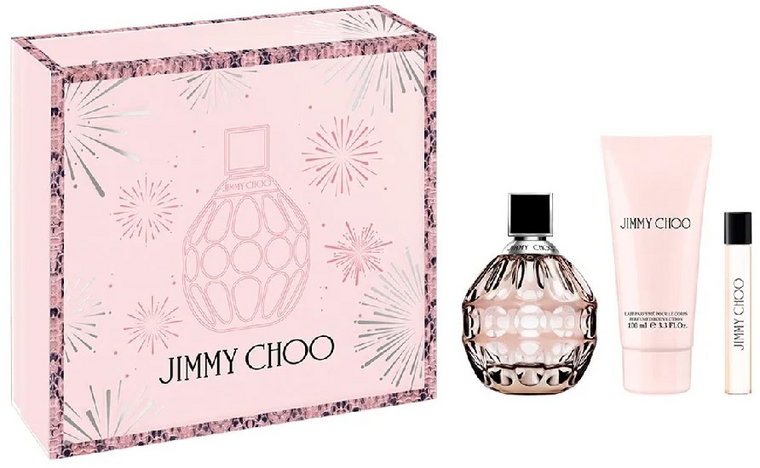 Zestaw damski Jimmy Choo Jimmy Choo Woda perfumowana damska 100 ml + Woda perfumowana damska 7.5 ml + Balsam do ciała 100 ml (3386460131599). Perfumy damskie