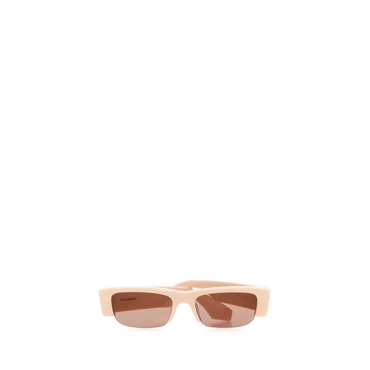 Pastel Pink Slashed Graffiti Okulary przeciwsłoneczne Alexander McQueen