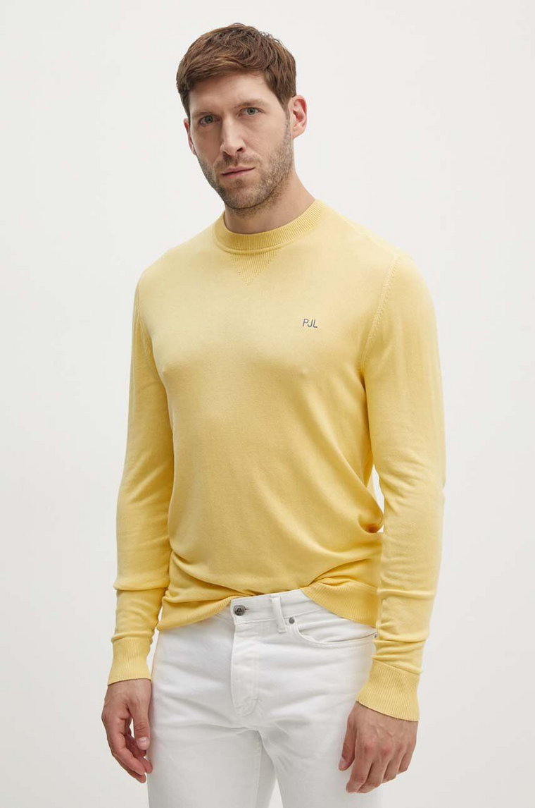 Pepe Jeans sweter CASTLE męski kolor żółty lekki PM702442