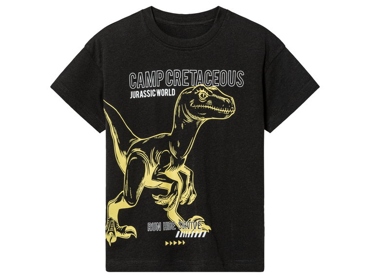 T-shirty dziecięce z postaciami z bajek, 2 sztuki (110/116, Wzór Jurassic World)
