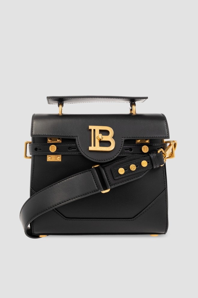 BALMAIN Czarna torebka Bbuzz 23-calfskin