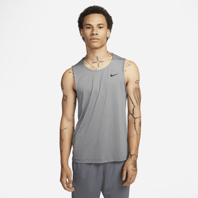 Męska koszulka bez rękawów do fitnessu Dri-FIT Nike Ready - Niebieski