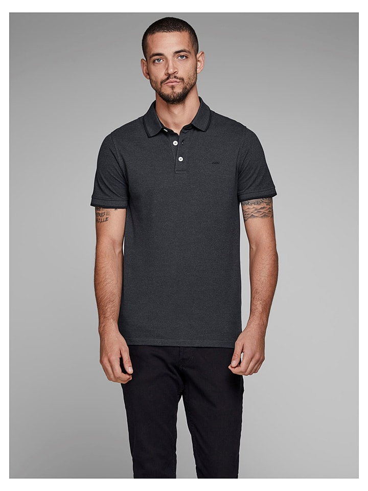 Jack & Jones Koszulka polo w kolorze antracytowym