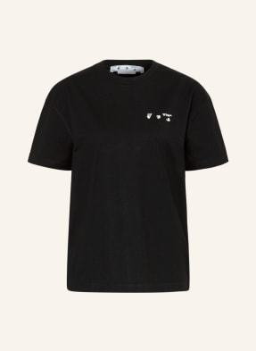 Off-White T-Shirt schwarz