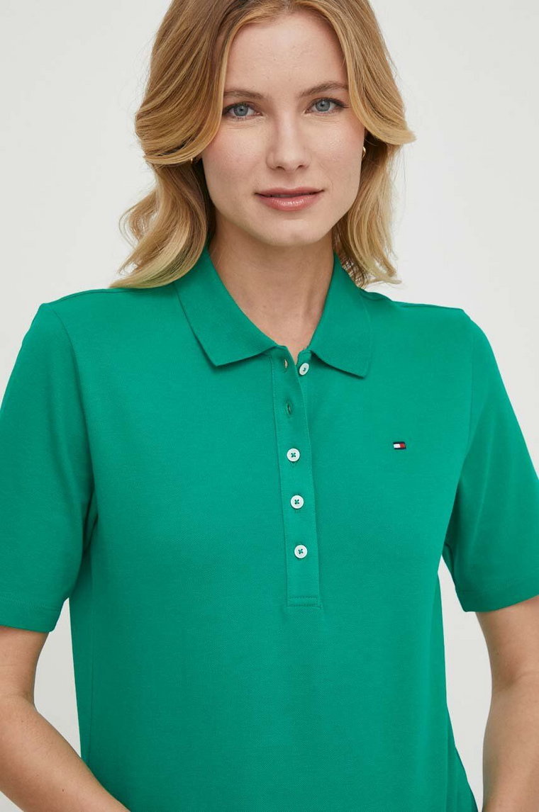 Tommy Hilfiger t-shirt damski kolor zielony WW0WW37820