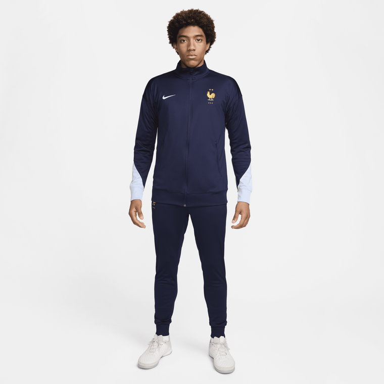 Męski dzianinowy dres piłkarski Nike Dri-FIT FFF Strike - Niebieski