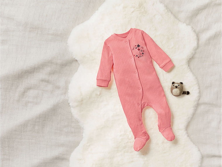 lupilu Pajacyk niemowlęcy z bawełny organicznej (50, Różowy)