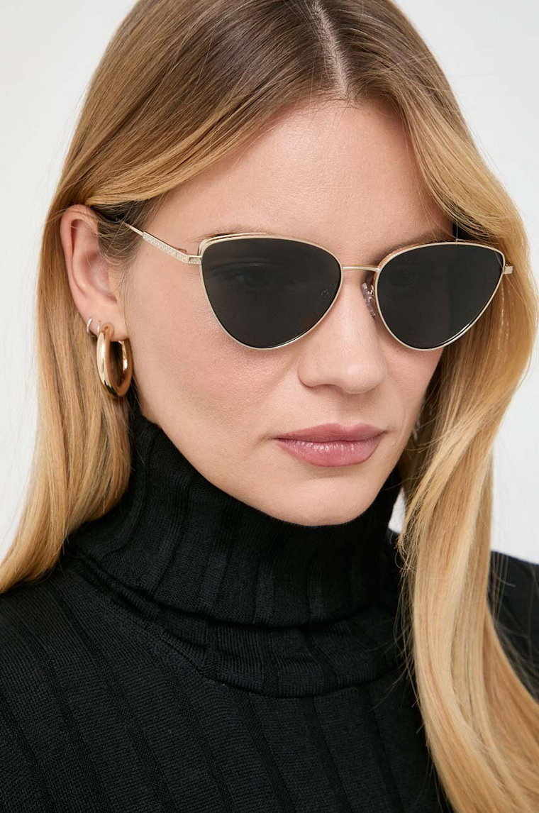 Michael Kors okulary przeciwsłoneczne CORTEZ damskie kolor złoty 0MK1140